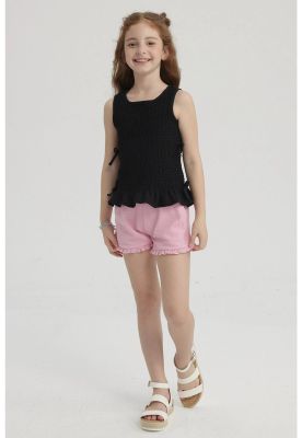 Imagen 2 del producto Blusa Niña Panal Asimétrica Negro