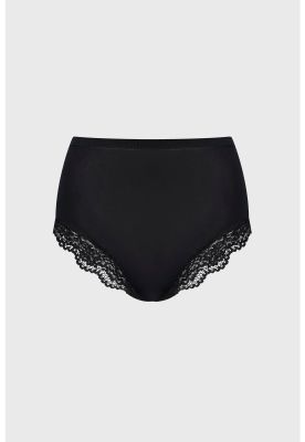 Imagen 1 del producto Calzón Mujer Tiro Alto Detalle Encaje Negro- lll