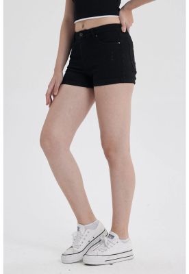 Imagen 2 del producto Short Mujer Roll Up Tiro Alto Negro