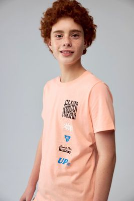 Polera Niño Print Coral