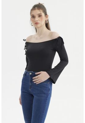 Imagen 2 del producto Polera Mujer Bardot Hombros Negro