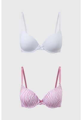 Sostén Mujer Bipack Copa Soft Estampado Rosa