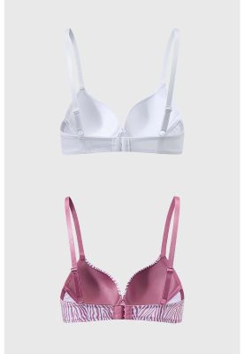 Imagen 2 del producto Sostén Mujer Bipack Copa Soft Estampado Rosa