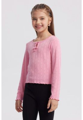 Imagen 2 del producto Polera Niña Lazos Rosado