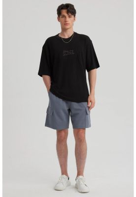 Bermuda Hombre Cargo Azul Piedra