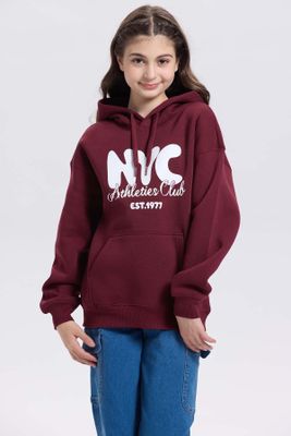 Polerón Niña Print College Burdeo