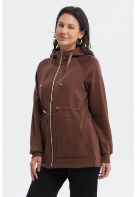 Imagen 2 del producto Polerón Mujer Cintura Ajustable Café - ll