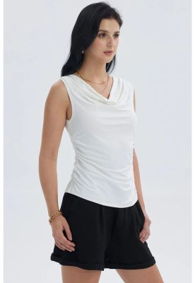 Imagen 2 del producto Polera Mujer Cuello Espalda Crudo