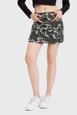 Falda Mujer Camo Verde