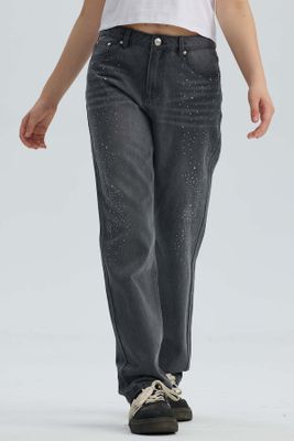 Jeans Hombre Calce Recto Focalizado Gris Claro