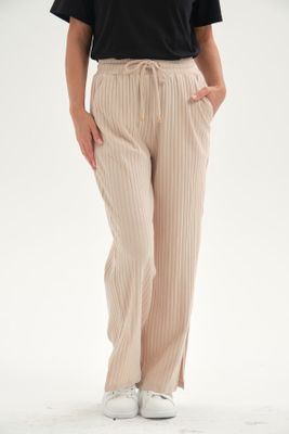 Imagen 1 del producto Pantalón Buzo Mujer Apertura Bota Beige