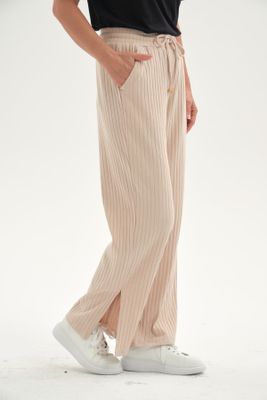 Imagen 2 del producto Pantalón Buzo Mujer Apertura Bota Beige