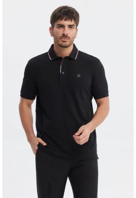 Imagen 1 del producto Polera Hombre Pique Dos Botónes Negro