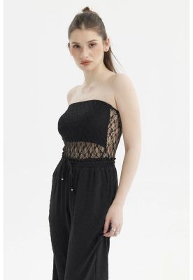 Imagen 2 del producto Polera Mujer Ajustado Encaje Negro