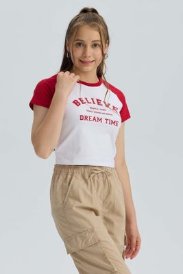 Imagen 2 del producto Polera Niña Print Posicional Rojo Oscuro