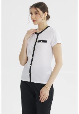 Imagen 2 del producto Polera Mujer Abotonado Falso Blanco