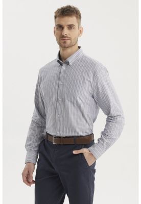 Imagen 2 del producto Camisa Hombre Rayas Premium Azul