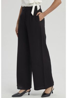 Imagen 2 del producto Pantalón Mujer Palazzo Con Bolsillo Negro