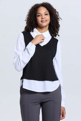 Sweater Mujer Casual Blusa Negro