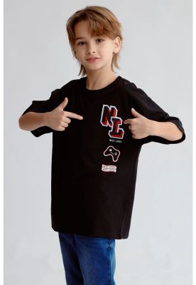 Imagen 2 del producto Polera Niño Bordado Y Parche Naranjo