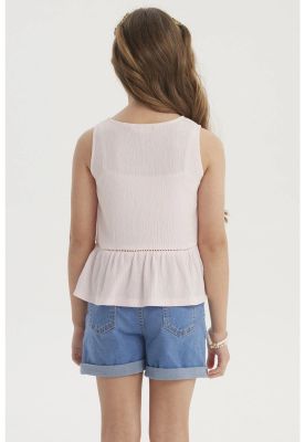 Imagen 2 del producto Polera Niña Con Cintas Rosado