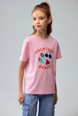 Imagen 1 del producto Polera Niña Con Glitter Rosado