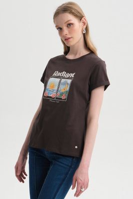 Imagen 2 del producto Polera Mujer Gráfica Roll Up Gris Marengo