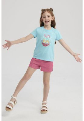 Imagen 2 del producto Polera Niña Básica Estampada Celeste - ll