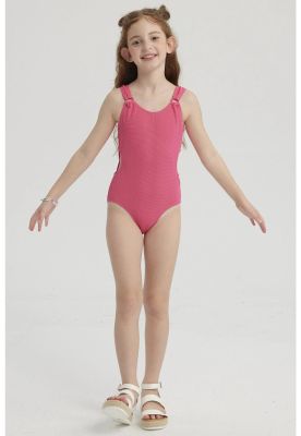 Imagen 1 del producto Traje De Baño Niña Argolla Fucsia