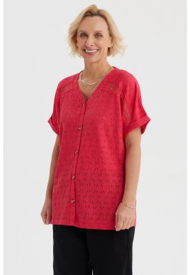 Imagen 2 del producto Polera Mujer Lisa Abotonada Fucsia