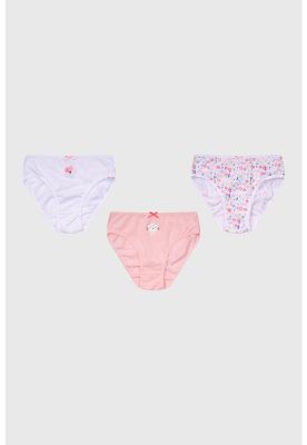 Calzón Niña Tripack Full Rapport Rosado