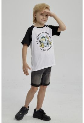 Imagen 2 del producto Polera Niño Raglan Print Negro