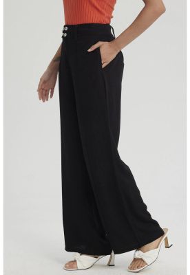 Imagen 2 del producto Pantalón Mujer Palazzo Pretina Ancha Negro