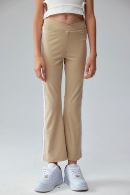 Calza Niña Flare Con Pretina Beige