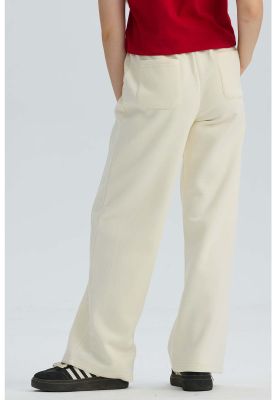Imagen 2 del producto Pantalón Buzo Niña Wide Leg Beige