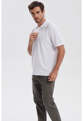 Imagen 2 del producto Polera Hombre Pique Básica Lisa Blanco IV