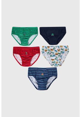 Bóxer Niño 5 Pack Print Azul