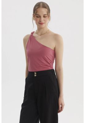 Imagen 2 del producto Polera Mujer Asimétrico Nudo Con Hombro Malva