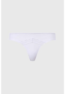 Calzón Mujer Colaless Detalle Encaje Blanco