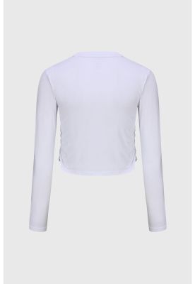 Imagen 2 del producto Polera Niña Recogido Fijo Blanco