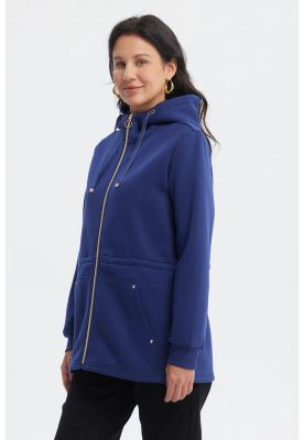 Imagen 2 del producto Polerón Mujer Capucha Azul Oscuro