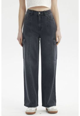 Imagen 1 del producto Jeans Mujer Moda Baggy Cargo Negro