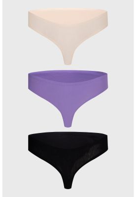 Calzón Mujer Colaless Tripack Liso Crudo