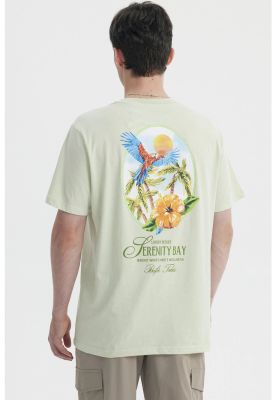 Imagen 2 del producto Polera Hombre Oversize Verde Claro