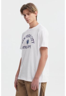 Imagen 2 del producto Polera Hombre College Print Blanco