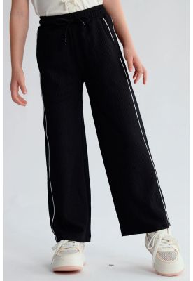 Pantalón Niña Crep Accesorios Cordón Negro