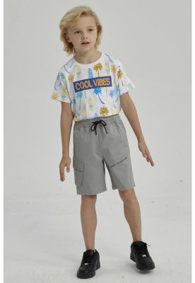 Imagen 2 del producto Bermuda Niño Bolsillo Parche Gris