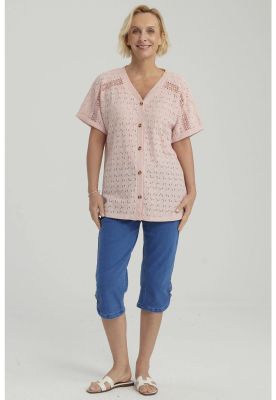 Polera Mujer Lisa Abotonada Verde Claro