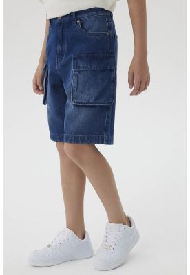 Imagen 2 del producto Bermuda Niño Denim Cargo Azul