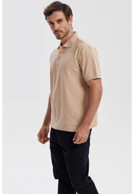 Imagen 2 del producto Polera Hombre Piqué Básica Lisa Kaki